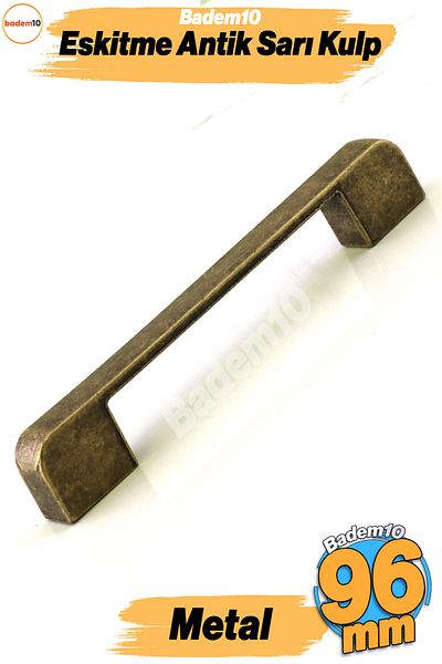 Badem10 Radus Mâner din metal galben antic 96 mm -9,6 cm Mobilier Bucătărie Sertar Dulap Dulap Mâner Mâner