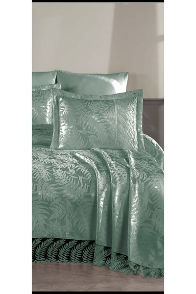 diabella Palm 3 Piece French Lace Chenille Lux Pique Set