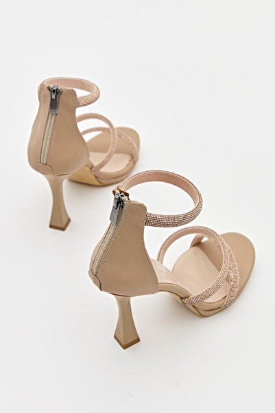 Hayati Arman Women's Three-Stripes Evening Dress Shoes Ten Skin