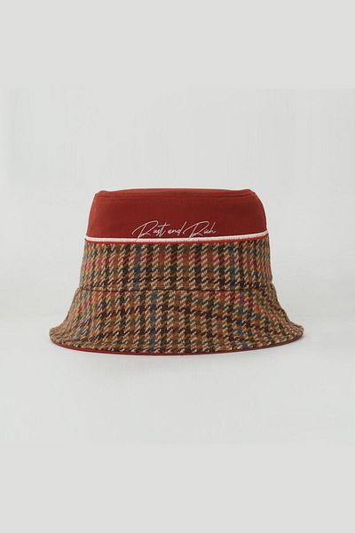 Rust&Rich قبعة بلاط للنساء والرجال من مجموعة Royalty Bucket الفاخرة