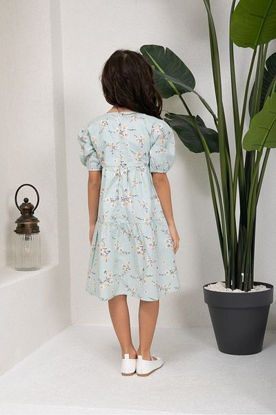 KÜÇÜĞÜM BUTİK Rochie de fată în straturi Spring Branch Water Green