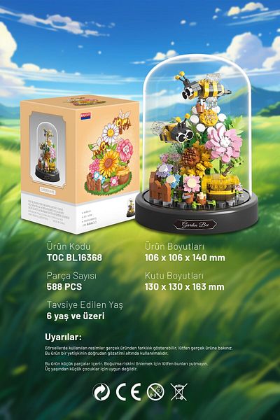 balody Mini Garden Series – Whisper of Flowers (Bl16368) – Microblock Building Toys Set