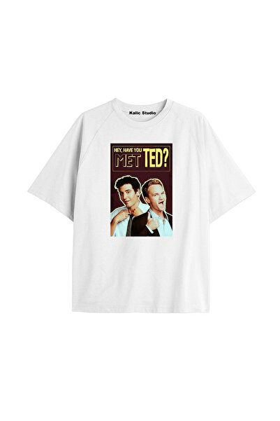 Kalic Studio Cum am cunoscut mama ta Tricou oversize Cod 42 Alb