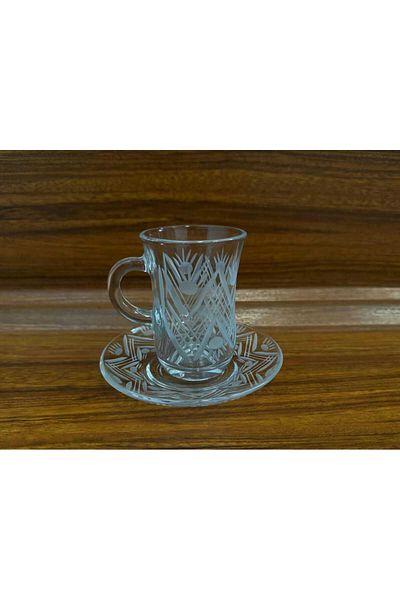 AR HOME 12 Pcs Handmade Glass Teacup Set