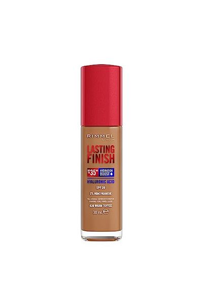 Rimmel London Lasting Finish 35 Hour, Colour420 Warm Toffee Foundation Full-Coverage, 30ml (1oz)
