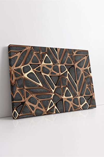 KOSS Dijital Modele geometrice de culoare aurie, fundal negru, pictură decora...