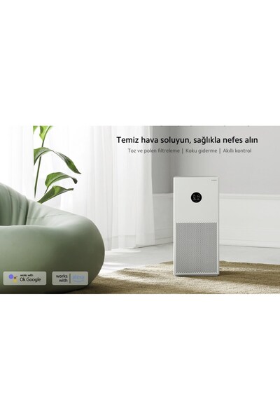 Xiaomi Akıllı Hava Temizleyici - 3 Katmanlı HEPA Filtre, 48 m² AlanEtki ve Ultra Sessiz Çalışma -Temiz Hava