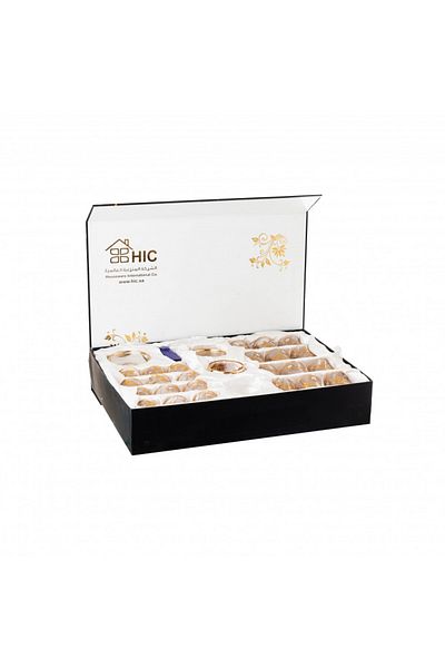 HIC Turkish Crystal Tea and Coffee Set 49 Pieces