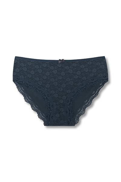 HNX 6 Pack Cotton Lace Front High Waist Plus Size Women's Panties