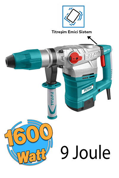 TOTAL Kırıcı Delici 7 Kg Darbeli Matkap 1600 W Metal Beton Elektropnömatik De...