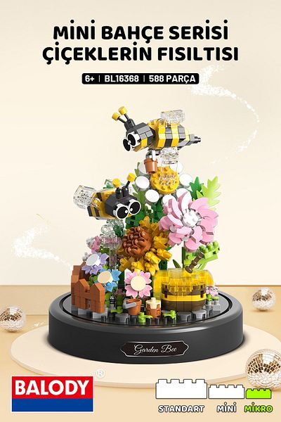 balody Mini Garden Series – Whisper of Flowers (Bl16368) – Microblock Building Toys Set