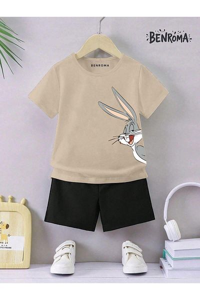 BENROMA Unisex Kids Shorts Set - Character Printed