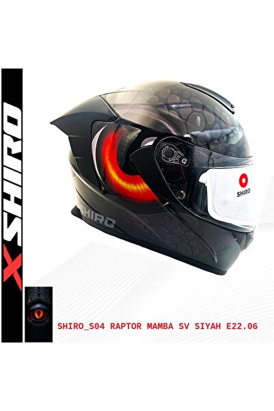 Shiro Kask 100247 Fullfacc Raptör Mamba _l Siyah