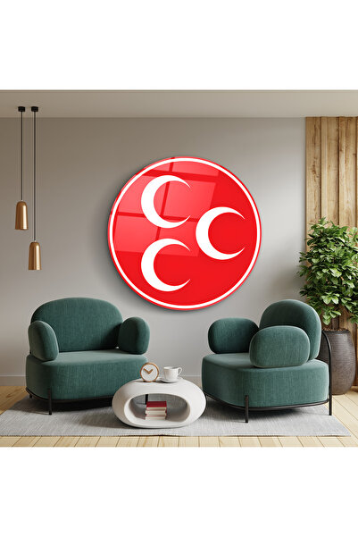 PoyKilArt Cam Tablo - MHP Logo  - Duvar dekorasyonu - Ofis dekorasyonu - Duva...