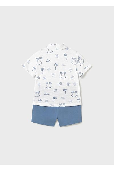 MAYORAL Baby Boy Combed Cotton Shorts Set