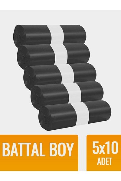 naft Garbage Bags Large Size 10 Pack 5 Rolls Ultra Thick 300 Gr 72X95 Garbage Bags