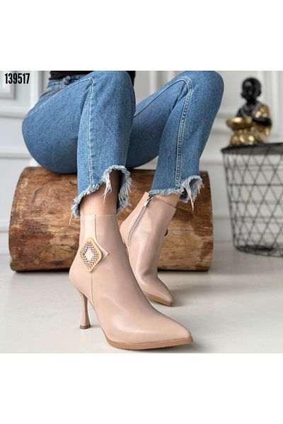 Zerenyus Μπότες με τακούνι Moose Nude Skin