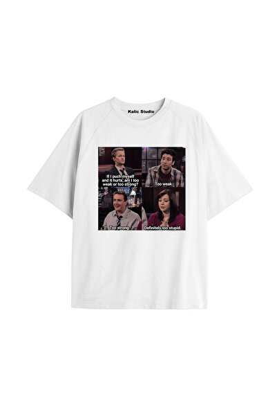 Kalic Studio كيف قابلت والدتك تي شيرت كبير الحجم KOD 12