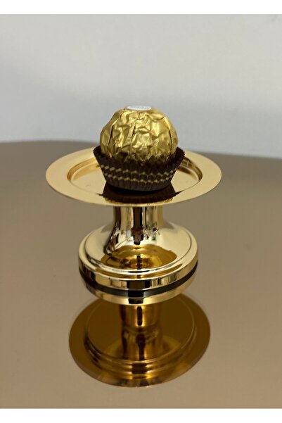Pirinç ayaklı lokumluk gold renk adet