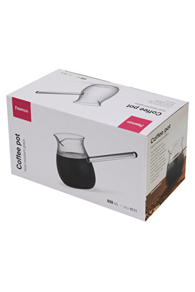 Fissman 650mL Glass Turkish Coffee Pot, High-Heat Resistant Glass Teapot, Perfect Pouring Spout