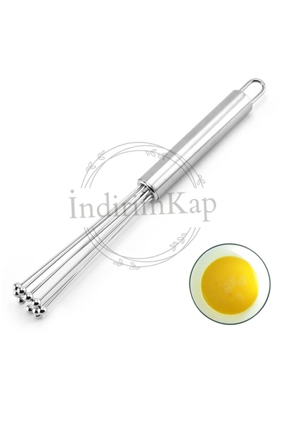 İndirimKap Ayarlanabilir Paslanmaz Çelik Metal Boncuk Top Uçlu Çırpıcı Sos Ka...