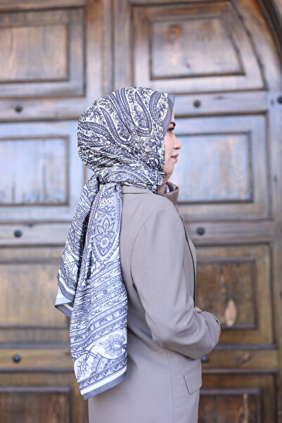 MONOOR شال حريري من القطن بنمط إيترو