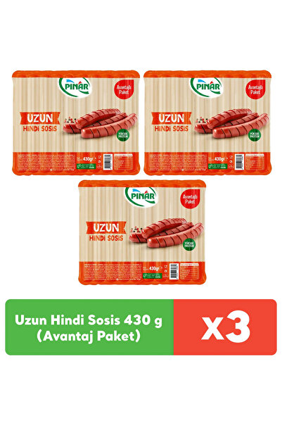Pınar Uzun Hindi Sosis 430 G X 3 Adet