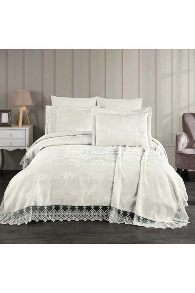 diabella Sultan 3 Piece French Lace Chenille Lux Pique Set