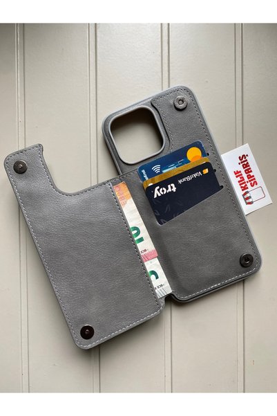 Kılıfsiparis iPhone 16 Pro Max Wallet Leather Case with Card Section