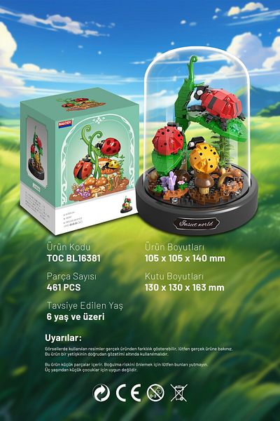 balody Fan Animal Series – Ladybug (Bl16381) – Microblock Building Toys Set