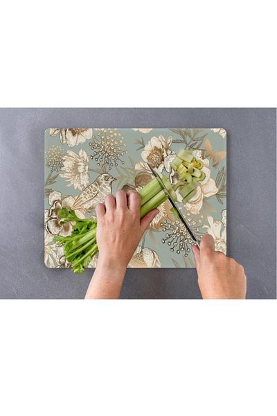 Saban 29x34 Cm Model 14 Patterned Glass Cutting Plate