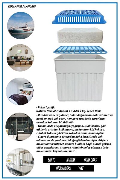 Saban 2 Kg. Dikdörtgen Nem Alıcı Aparat Naturel ( 2 Kg. Blok )