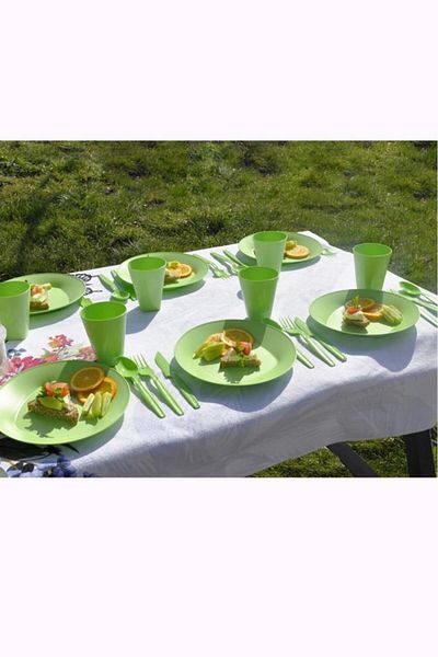 Saban Picnic Set with Bag Green 30 Pieces