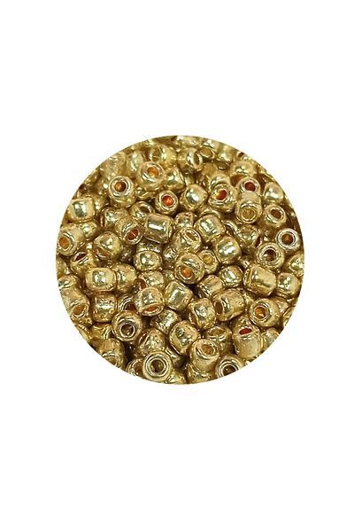 STUMBANNG Cast glass sand beads (8/0) 3 mm - 60 grams - gold color - bnc185