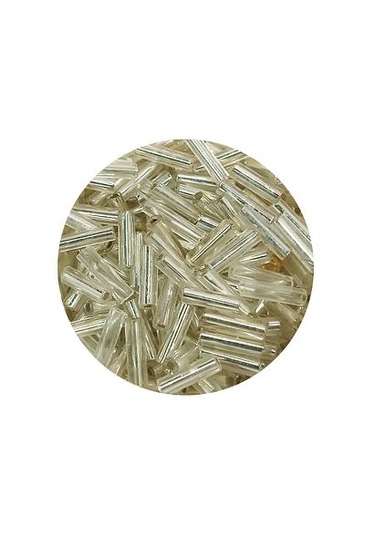 STUMBANNG Long Tube Cut Beads Diameter 2mm Length 10 mm - 20 Grams - Silver - Bnc232
