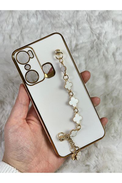 Vip Case INFINIX HOT 20i - حامل يدوي مقاوم للأوساخ وقابل للمسح وحماية الكاميرا اللامعة من السيليكون