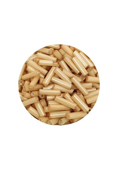 STUMBANNG Long Tube Cut Bead Diameter 2mm Length 10 mm - 20 Grams - Dark Cream - Bnc229