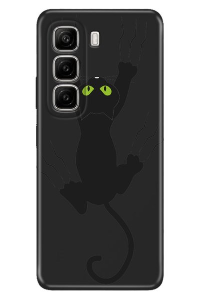 Cekuonline جراب Infinix Hot 50 4G، حماية للكاميرا من السيليكون المطبوع