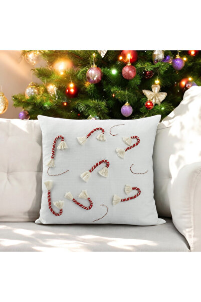 ASDİVA Новорічний вишитий візерунок Декоративна тканина для подушок Новий рік...