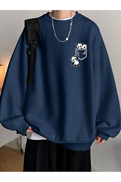 Lider Leather Hanorac imprimat cu guler rotund – Eleganță pentru exterior cu ...