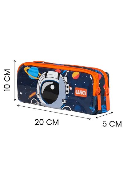 Wia Astronaut Boy's Pen Holder - Two Compartment Pen Bag
