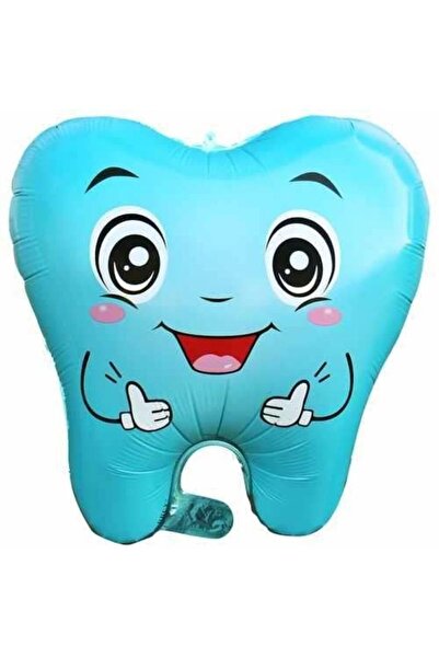 BALON DİYARI 🦷 Mavi Diş Folyo Balon – Sağlıklı ve Sevimli! 🎈