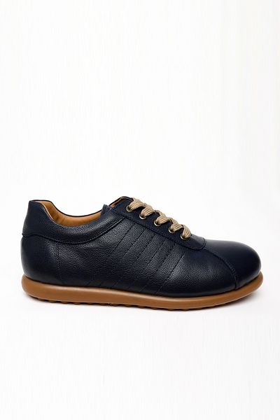 Morven Men's Navy Blue Leather Smart Casual Shoes