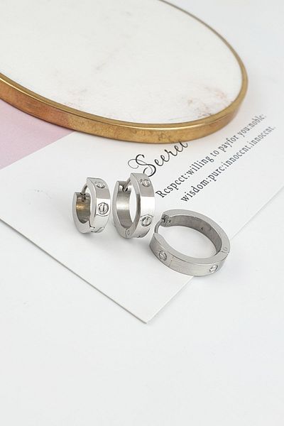 Çlk Accessories Steel 3 Piece Small Hoop Earrings B350