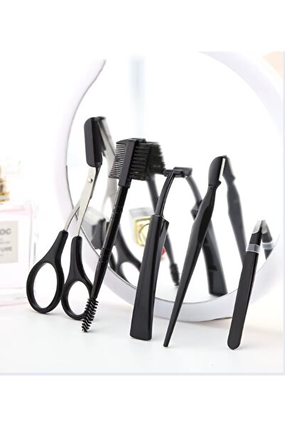 gaman 5in1 Kaş ve Kirpik Bakım seti - Kaş Makası, Cımbızı, Tarağı, Dikey ve Y...