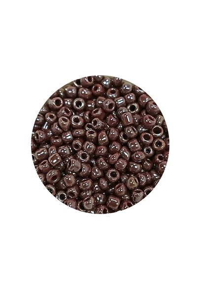 STUMBANNG Cast glass sand beads (8/0) 3 mm - 20 grams - bright dark chestnut - bnc168