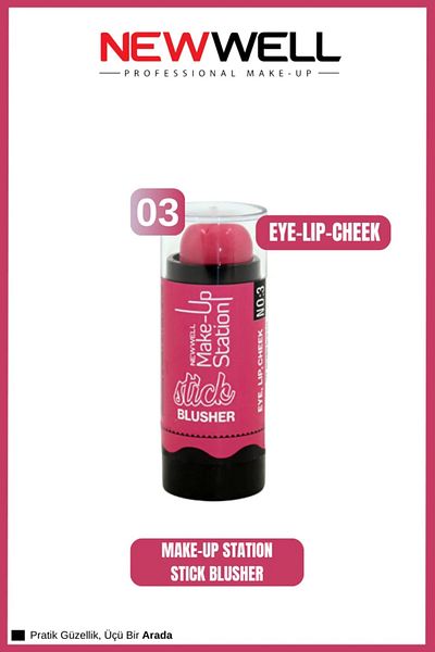 New Well Eye & Lip & Cheek Stick Blush No:3
