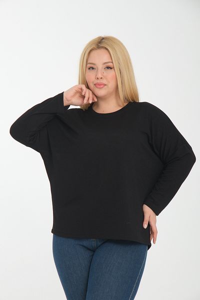 Dejabrew Jeans Black Large Size Knitting Bluz
