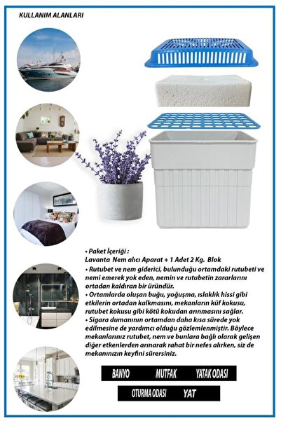 Saban 2 Kg. Dikdörtgen Nem Alıcı Aparat Lavanta ( 2 Kg. Blok )