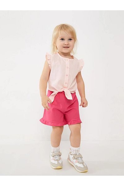LC Waikiki LCW Baby Rosa Basic Popeline Baby Mädchen Shorts mit elastischer Taille